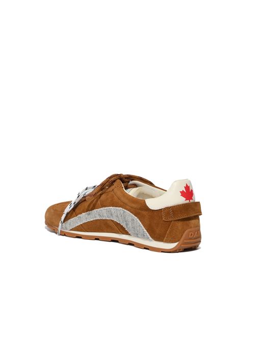 Sneaker DC-642 in suede con doppi lacci Cammello, grigio e panna DSQUARED2 | SNM0484 23808836M4239